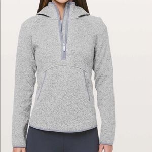 Lululemon Fleece & Thank You Pullover Heather Silver Lilac